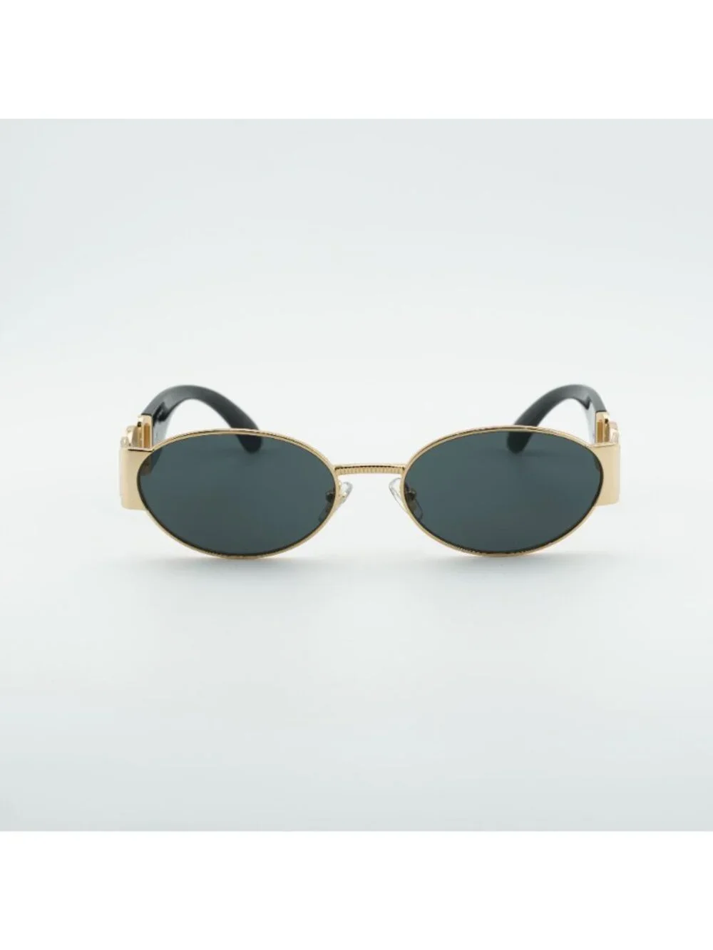 Versace VE2299 1002/87 Sunglasses Gold Oval Frame, Grey Lenses